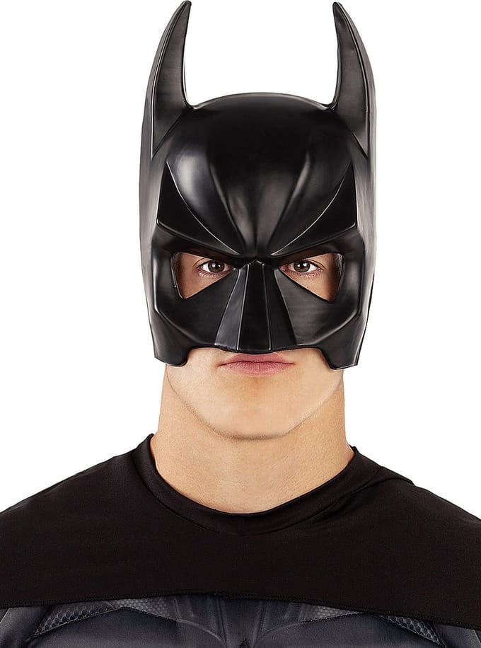FUNIDELIA Batman Masker - The Dark Knight - Zwart