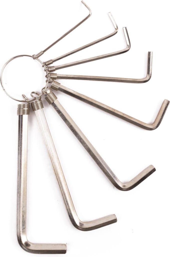 Benson Inbussleutelset - 8-delig - 1.5 t/m 6.0 mm - Met handige sleutelring