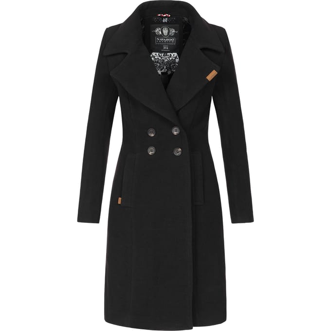 Navahoo Dames Trenchcoat Wooly – Premium Wintermantel met Elegante Pasvorm