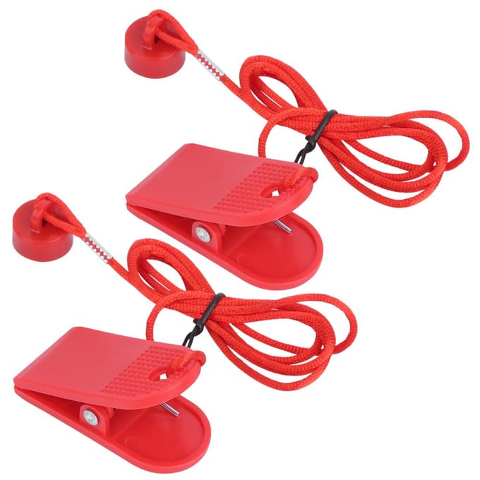 2 Stuks Loopband Veiligheidsschakelaar Vergrendeling Magneetsleutel Universeel Accessoire Ronde Magneetbehuizing red