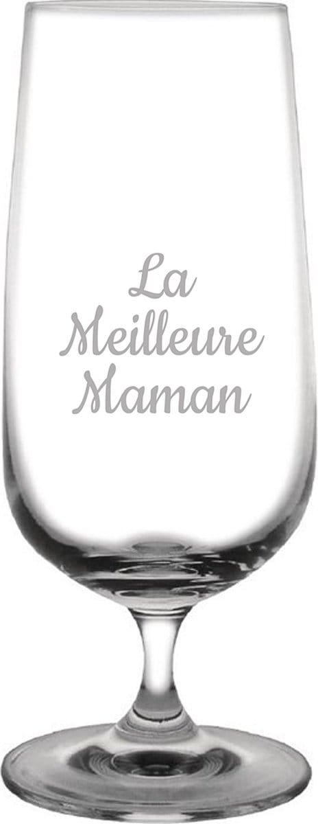 Bierglas op voet gegraveerd - 41cl - La Meilleure Maman