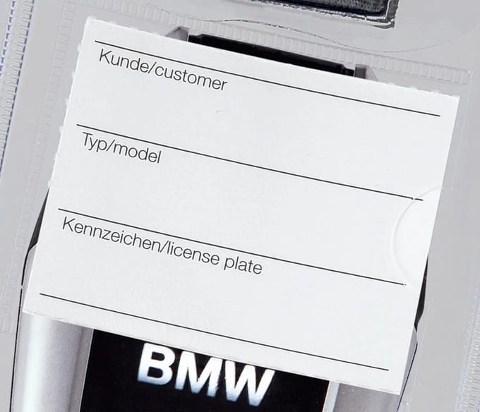 Labels voor Display Autosleutelzakje - 100 stuks