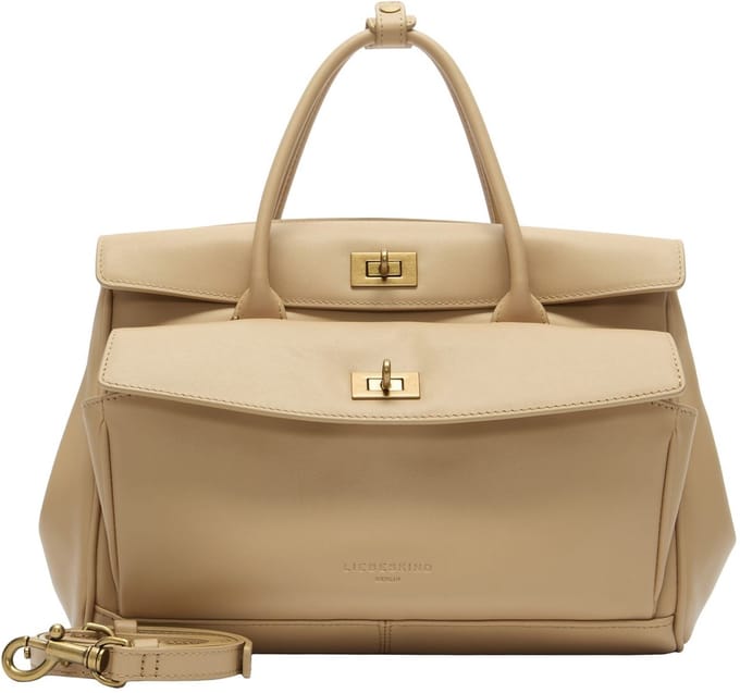 LIEBESKIND BERLIN handtas schoudertas Satchel Bag Light Tan Lichtbruin