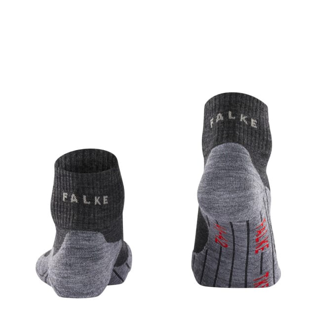 FALKE TK5 Short anti-blaar dun wol functioneel materiaal wandelsokken dames grijs - maat 37-38