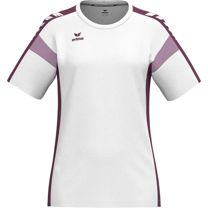 Erima Celebrate 125 T-Shirt Dames - Wit / Burgundy | Maat: 36