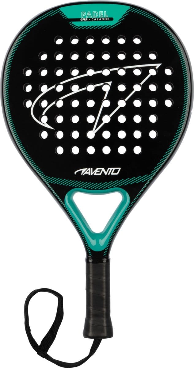 Avento Padelracket - Cazador - GFRP - Rond - Zwart/Groen