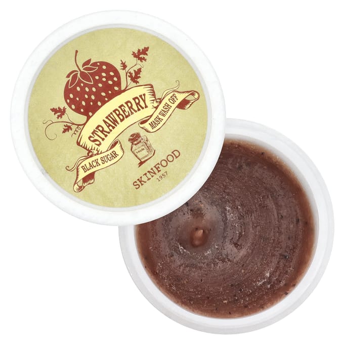 Masque de Beauté Lavable Sucre Noir Fraise, 100G(3.52Oz)