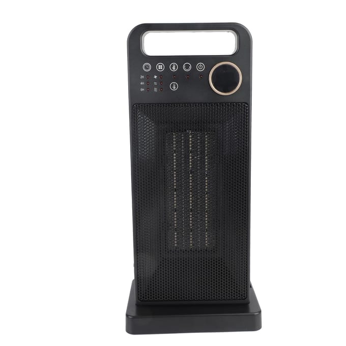 Radiateur d'appoint 2000 W PTC, 3 vitesses, télécommande, tour électrique pour intérieur black