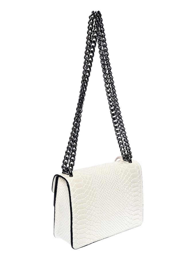 Roberta M Beige Rundleer Tas