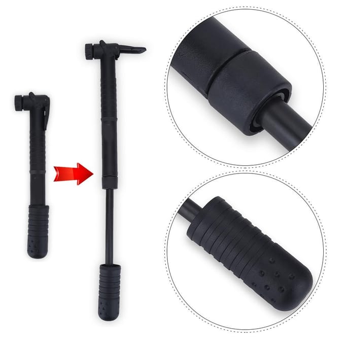 Fiets Band Luchtpomp Draagbaar Nylon Mini 120 PSI Opblaaser black