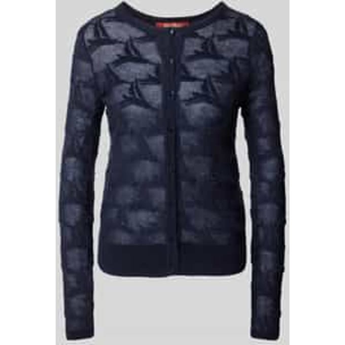 Gebreid jack met bloemenmotief, model 'CURZIO'