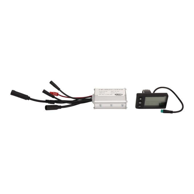 Fietscontroller met S866 Display Paneel 36V 48V 15A 250W 350W Motorcontroller Metalen Behuizing black