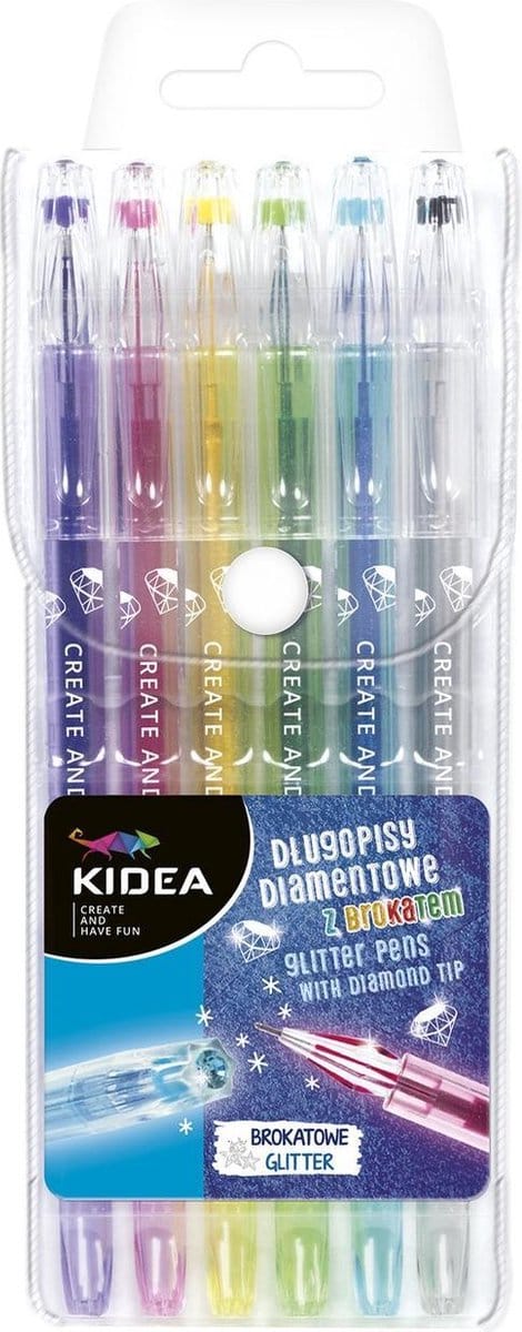 Kidea 6 Glitter-gelpennen