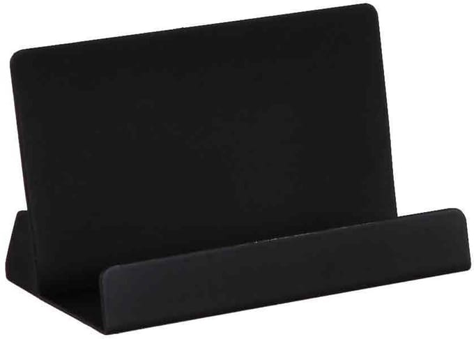 Visitekaarthouder- zwart - metaal - stral design -10 x 5.5 x 5.5 cm