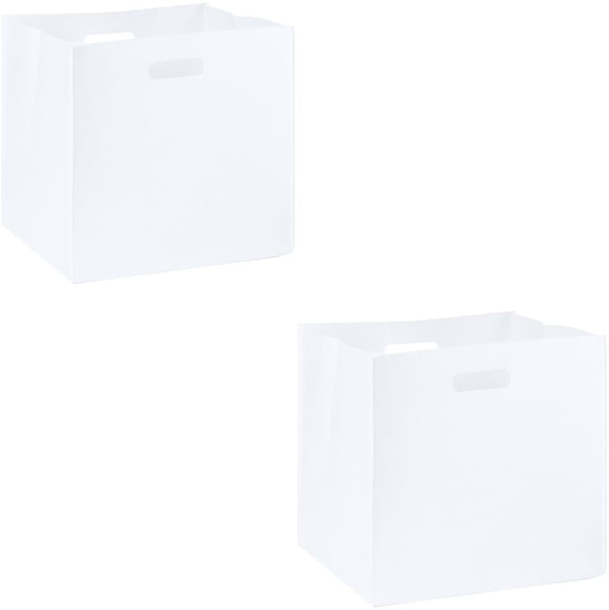 Stoffbox FELT, set van 2 stuks, in het wit