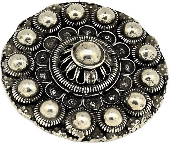 Zeeuws Meisje - broche Zeeuwse knop bloemvorm