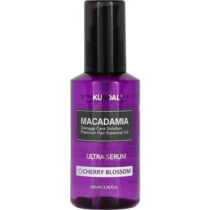 Kundal, Macadamia, Ultra Hair Serum, Cherry Blossom, 3.38 fl oz (100 ml) black