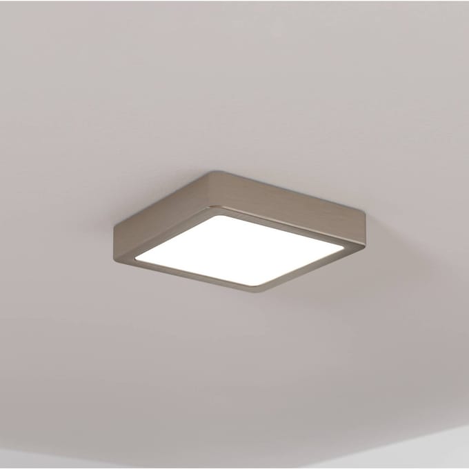 EGLO LED opbouwpaneel Fueva 5 IP20 830 nikkel 16x16cm