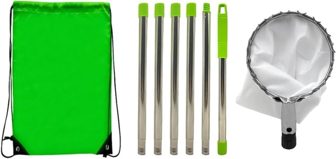 Fruit Plukker - Fruitplukker met Steel - Fruit Oogsten - Roestvrij Staal - 2.4 m - Wit