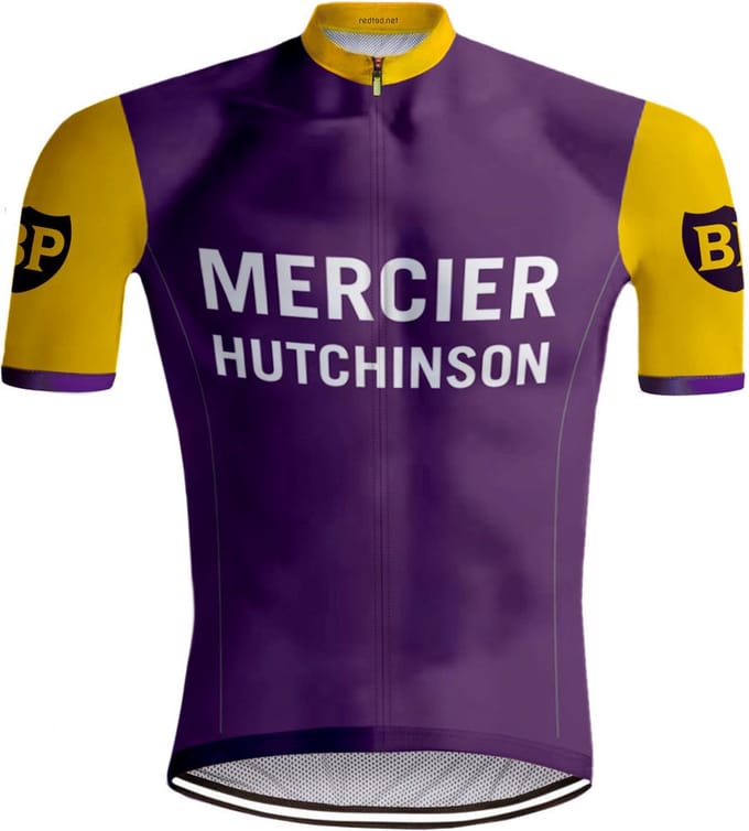 Retro Wielershirt Mercier Hutchinson - REDTED - M