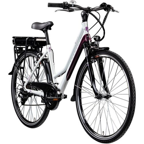 ZÜNDAPP Elektrische fiets Z802 700c 28" (Dames, Wit/lila)