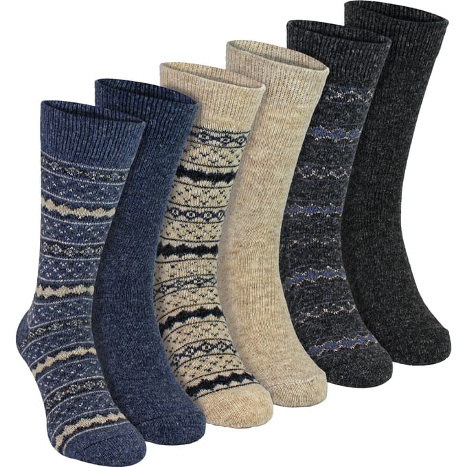 6 Paar Dikke Alpaca Duurzame Herensokken voor Boots