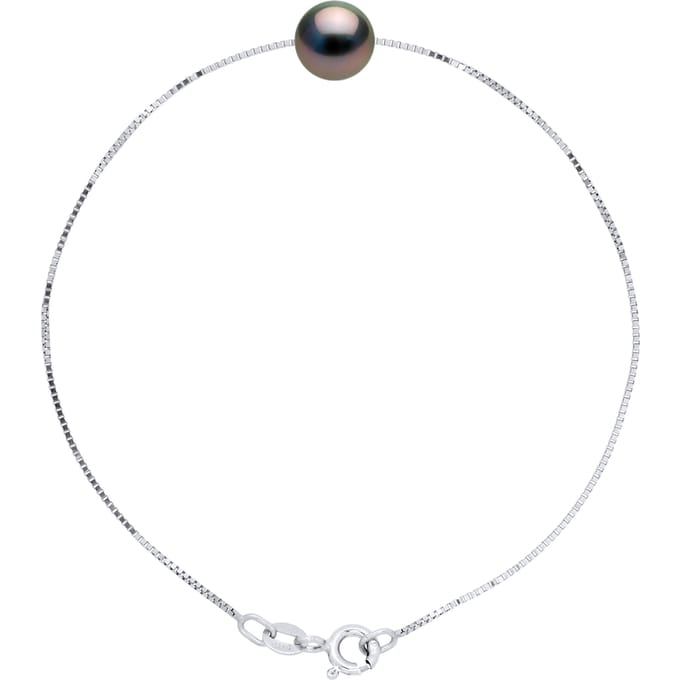 Chain Armband met Pearl Tahiti Round 9-10 mm 925
