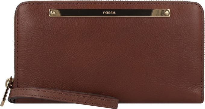 FOSSIL Portemonnee Liza Zip Around Clutch Brown Bruine