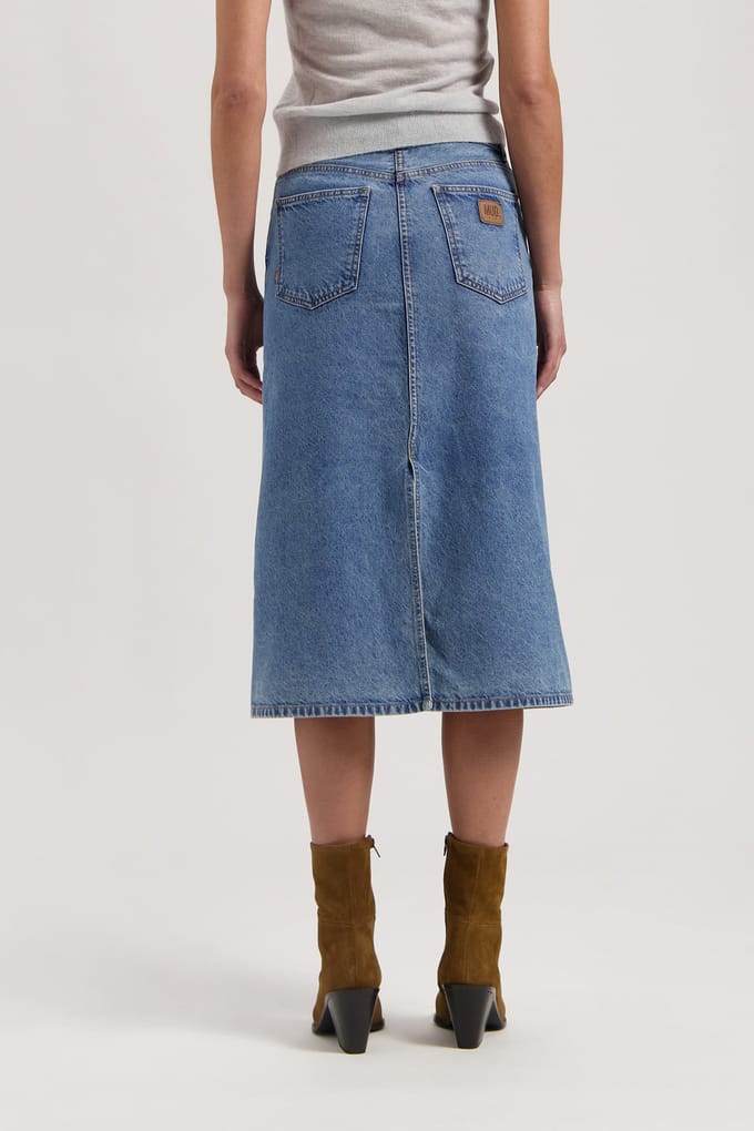 Mud Jeans Gwen Mid Skirt Stone Vintage Größe: S | Midiröcke Outlet | Damen