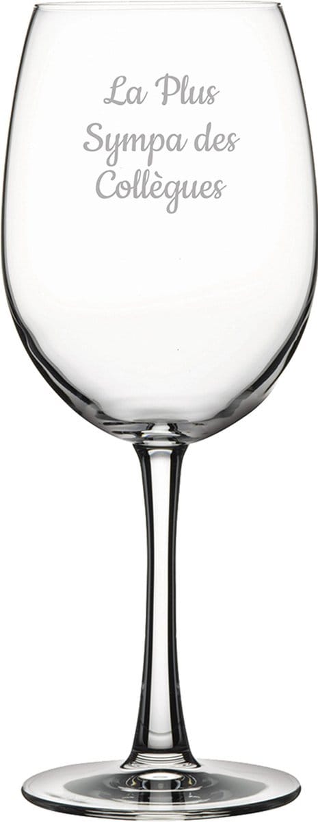 Rode wijnglas gegraveerd - 58cl - La Plus Sympa des Collègues