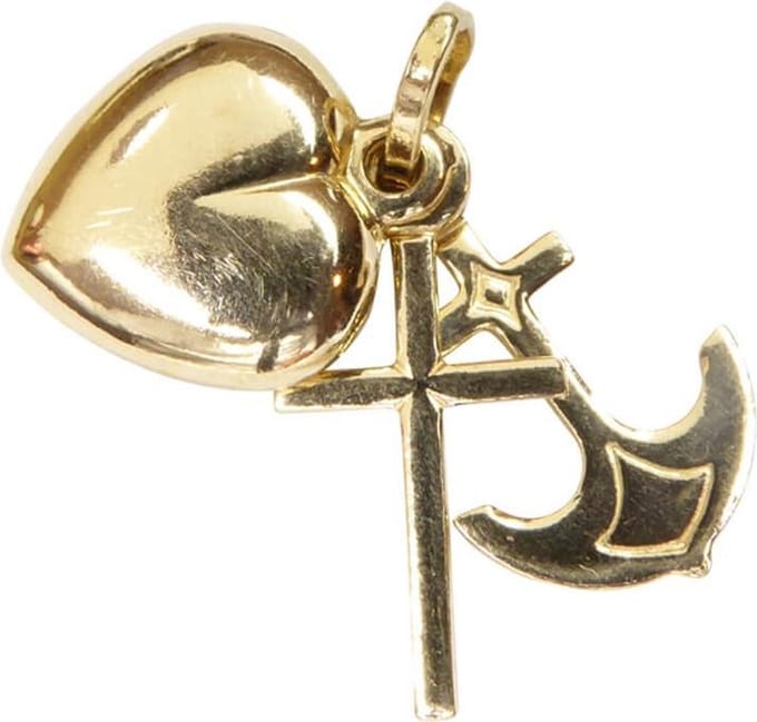 Geel gouden geluk hoop en liefde hanger