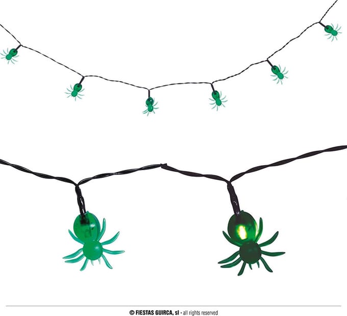 Fiestas Guirca - LED verlichting spinnen (115 cm) - Halloween - Halloween Decoratie - Halloween Versiering