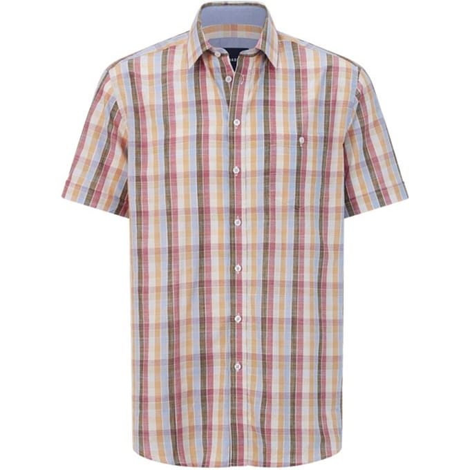 Babista herren Overhemd Met Korte Mouwen - 39/40 - oranje - Plus Size