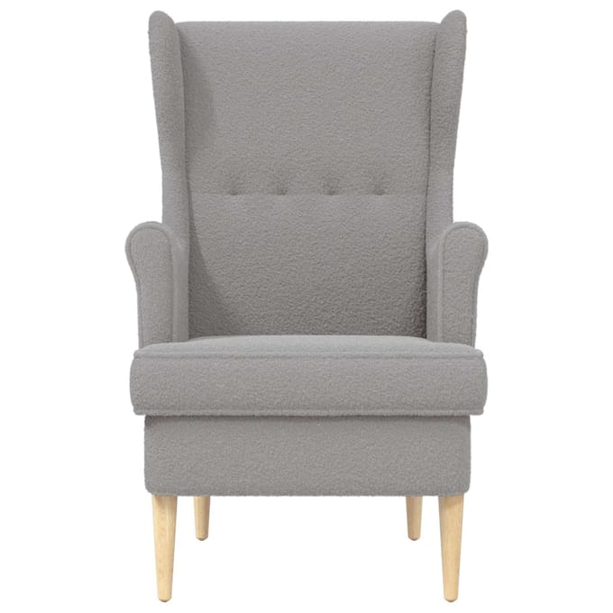 vidaXL - Fauteuil - Lichtgrijs - Bouclé