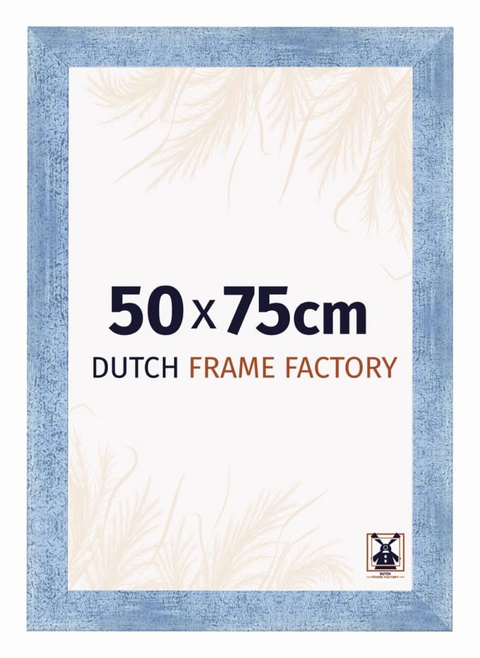 Fotolijst 50x75 cm - MDF - Helder Blauw Geveegd - Praag