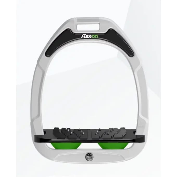 Ultra Grip Verstelbare stijgbeugels Wit/Zwart/Groen Flex-On Green Composite