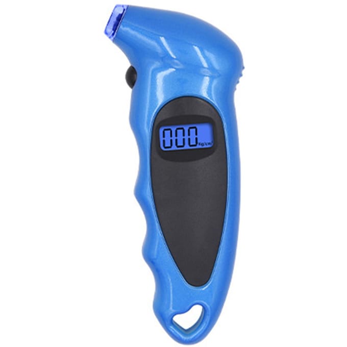 Manomètre numérique LED pour pneus, 0-150 PSI, 4 unités, portable, commutable, électrique, précis, robuste bleu