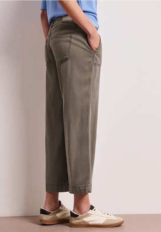 7/8 Wide Legs jeans met riemdetail