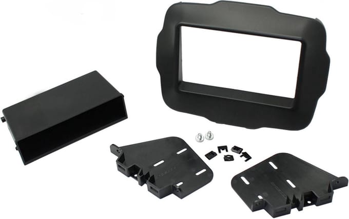2-DIN frame met bakje Jeep Renegade 2015- Zwart