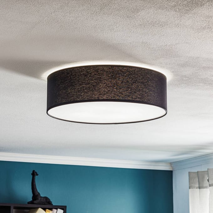 TK Lighting Plafondlamp Rondo, donkergrijs Ø 45 cm