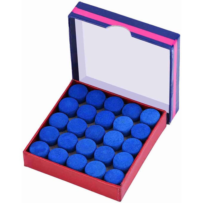 50 stuks Lot Blauwe Lijm op Enkellaags Biljart Pool Snooker Keutips 13mm blue