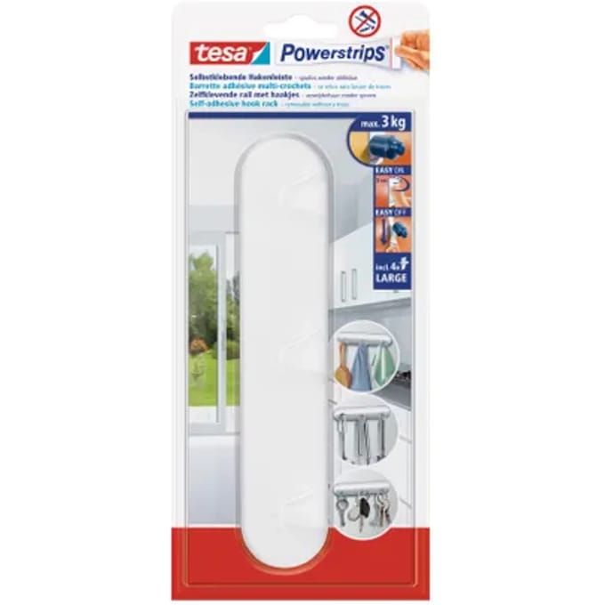 Tesa Powerstrips Hakenrekje Wit