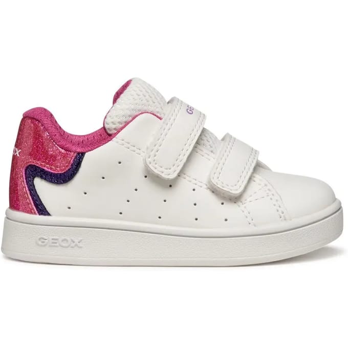 GEOX ECLYPER PEUTER Sneakers - WIT/FUCHSIA - Maat 21