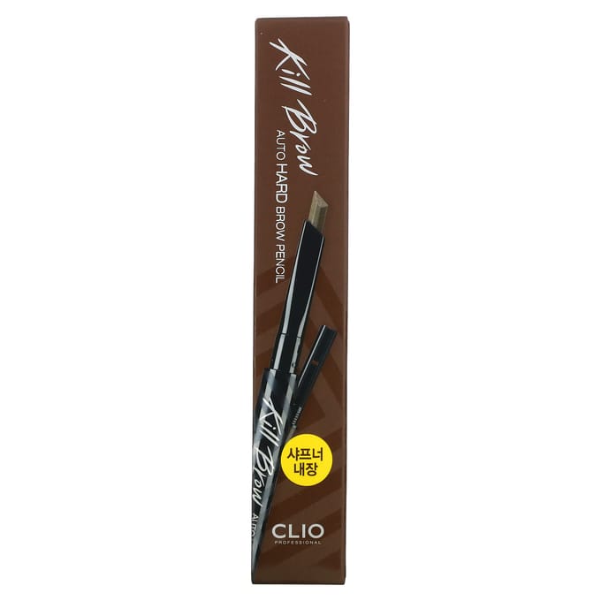 Clio, Kill Brow, Auto Hard Brow Pencil, 02 Light Brown, 0.31g (0.01oz) black