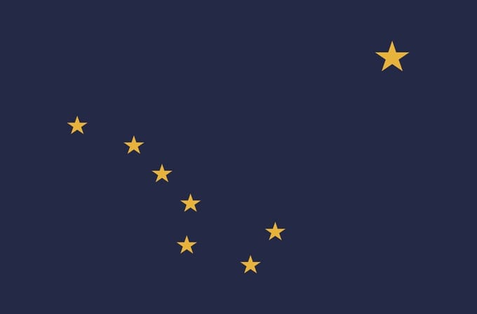 Vlag Alaska 30x45cm