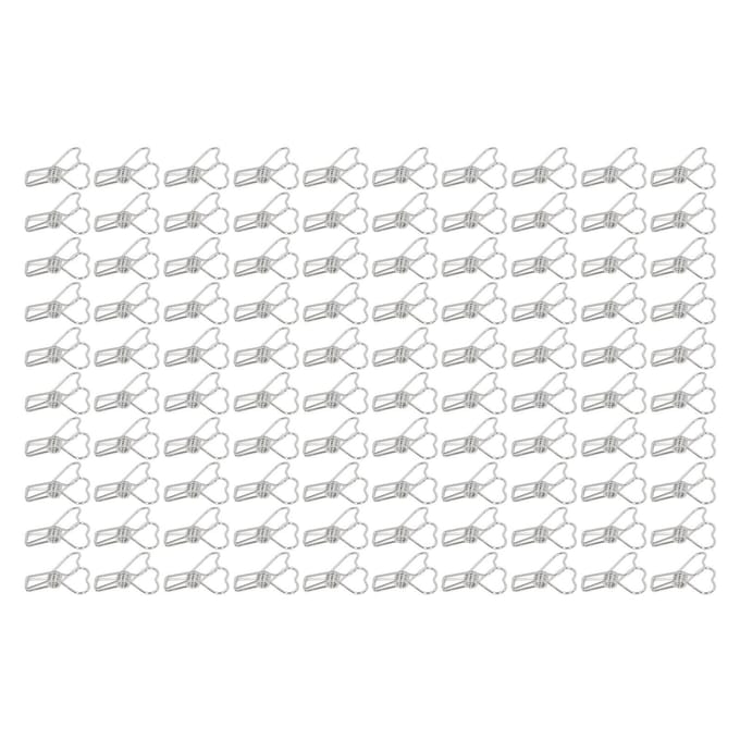 100 stuks Binderclips Hartvorm Lange Staart Vorm Metaal IJzer Hol Design Mini Leuke Binderclips voor goud