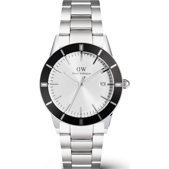 Daniel Wellington DW Watch Iconic Paradigma Link Black Bezel 40mm Silver