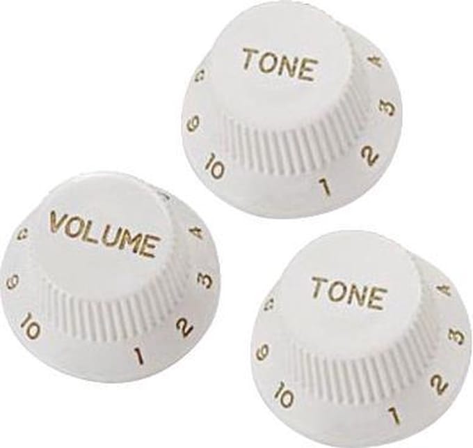 Yellow Parts EZ1215W Knoppenset voor Stratocaster Wit