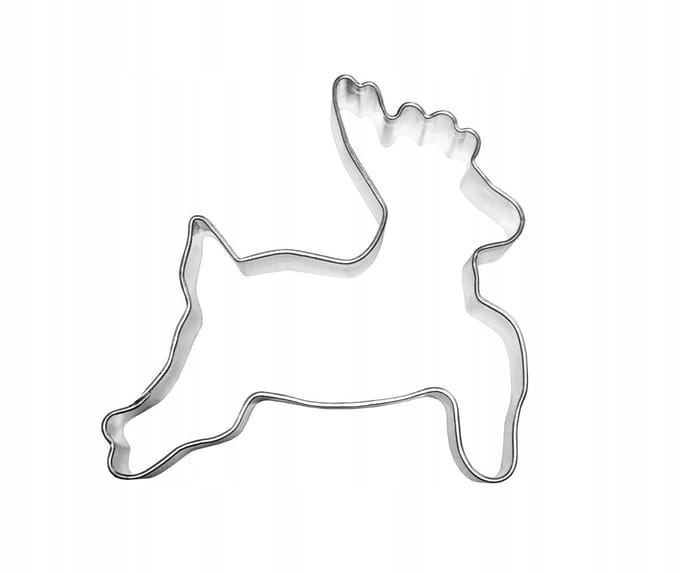 Kerststervorm Rendier 6,5 cm - Metalen koekjesvormer