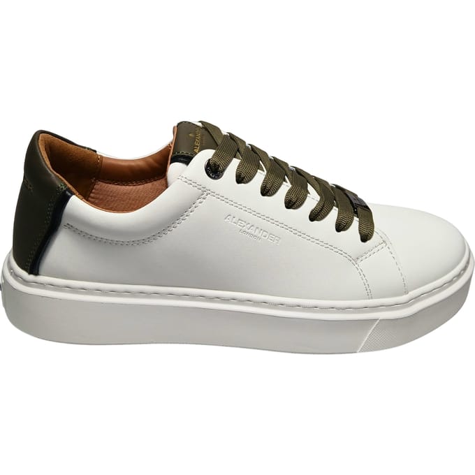 albcldm-9010-wmt Alexander Smith Wit leder voor heren